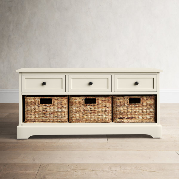 Birch Lane™ Alvina Solid Wood Drawers Storage Bench & Reviews Wayfair